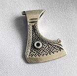 Сокира Перуна 5 слов'янський оберіг з срібла 925-ої проби, фото 2
