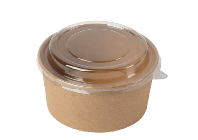 Упаковка картонна кругла крафт 750мл, ø145 мм(салатник) - 50шт