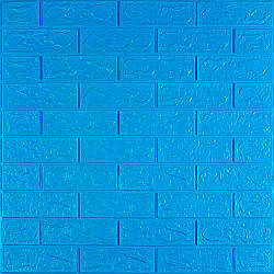 3Д-панель стінова Синя цегла ПВХ самоклейка м'які панелі для стін декор 3D цегла 700x770x3мм (3-3мм)