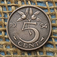 5 центiв 1954 року. Нiдерланди