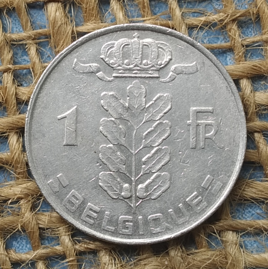 1 франк 1975 року. Бельгiя