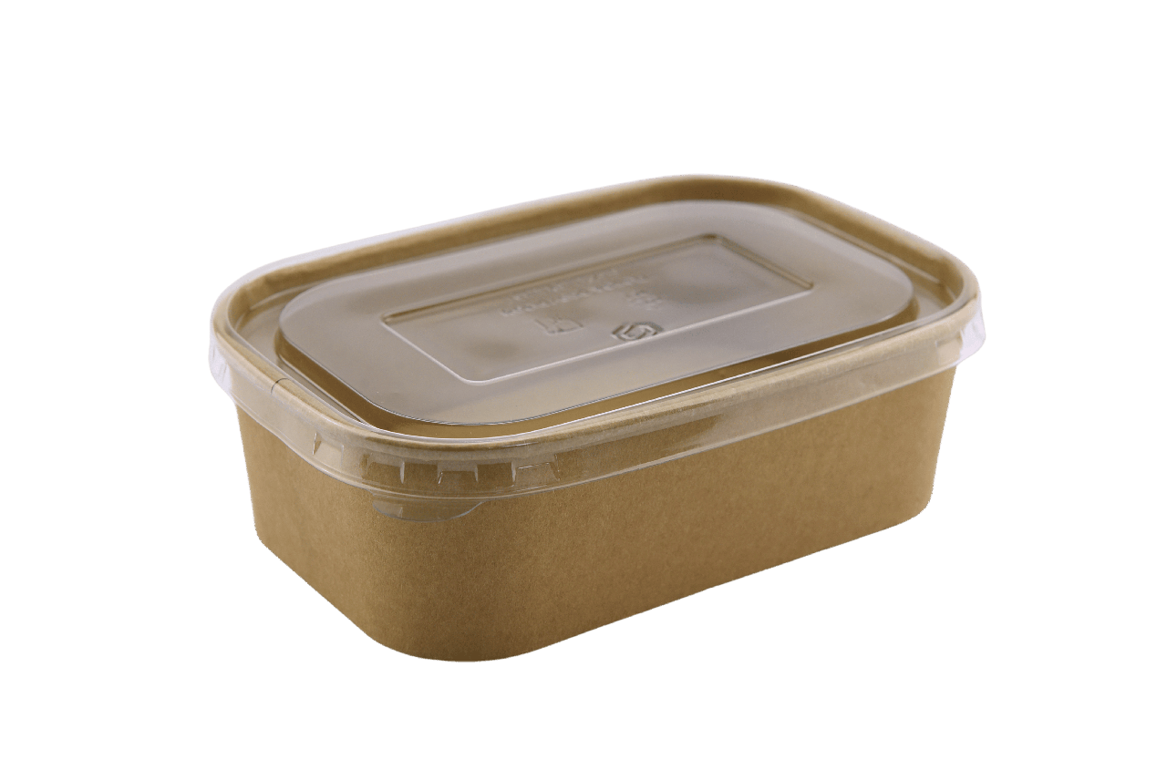 Салатник картонний круглий крафт 650мл (50 шт), фото 1