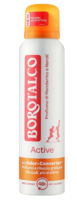 Дезодорант-спрей Borotalco Active Мандарин та неролі 150мл, фото 1