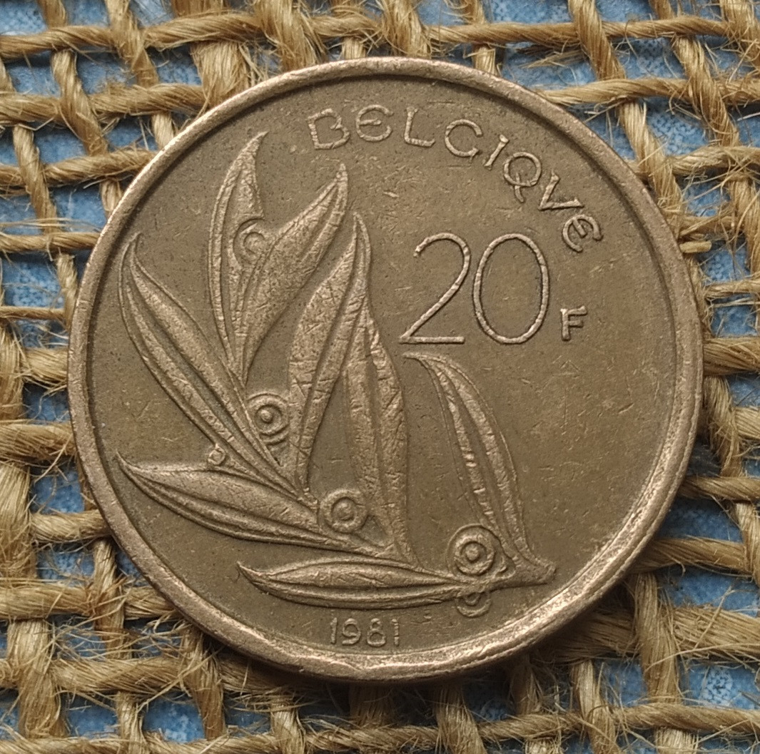 20 франкiв 1981 року. Бельгiя
