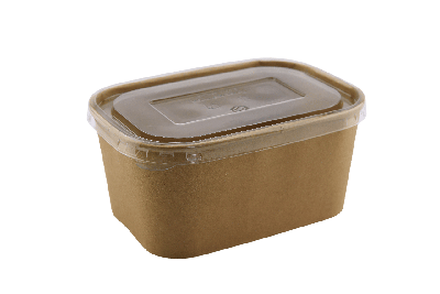 Салатник картонний прямокутний крафт 1000 мл (50 шт)