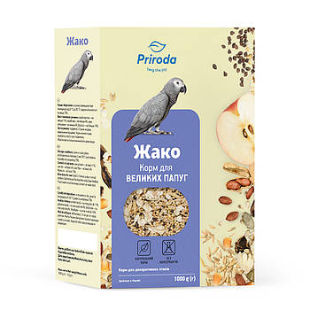 Корм для великих папуг Природа «Жако» 1 кг