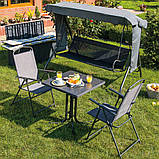 Елегантний стіл Dine & Relax 70 x 70 см, колір: антрацит, сірий, фото 10