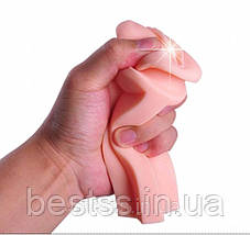 Мастурбатор у колбі у вигляді вагіни Pulsing Temptation Grey Masturbator Cup, фото 2