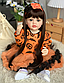 Лялька вінілова 55см, ручна робота, брюнетка в хеллоунській сукні, Reborn Baby Doll 86, фото 4