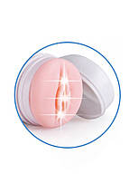 Мастурбатор у колбі у вигляді вагіни Pulsing Temptation Grey Masturbator Cup, фото 5