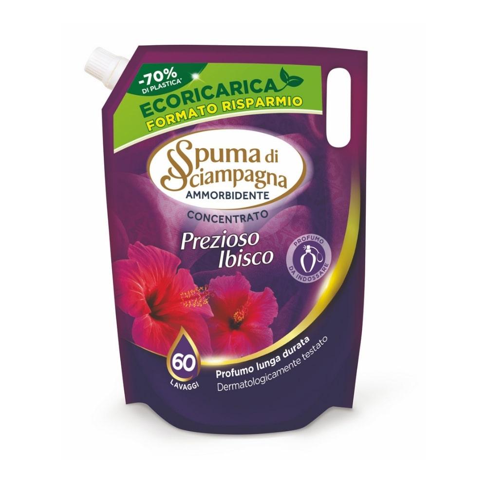 Концентрований кондиціонер для білизни Prezioso Ibisco Spuma di Sciampagna 1200 мл 60 прань, фото 1