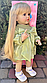 Лялька вінілова 55см, ручна робота, блондинка в сукні з бантом, Reborn Baby Doll 89, фото 2