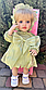 Лялька вінілова 55см, ручна робота, блондинка в сукні з бантом, Reborn Baby Doll 89, фото 4