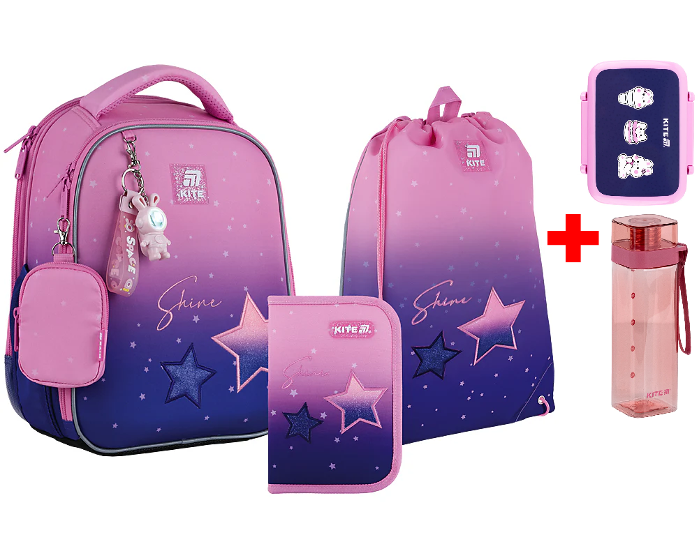 Шкільний набір Kite Education Sparkling SET_K25-555S-9 (рюкзак, пенал, сумка)