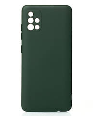Силіконовий чохол SOFT Silicone Case для Samsung A51 (без лого) темно-зелений