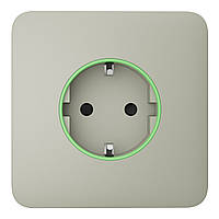 Розумна вбудована розетка з функцією моніторингу споживання електроенергії Ajax Outlet [type F] Jeweller Oyster