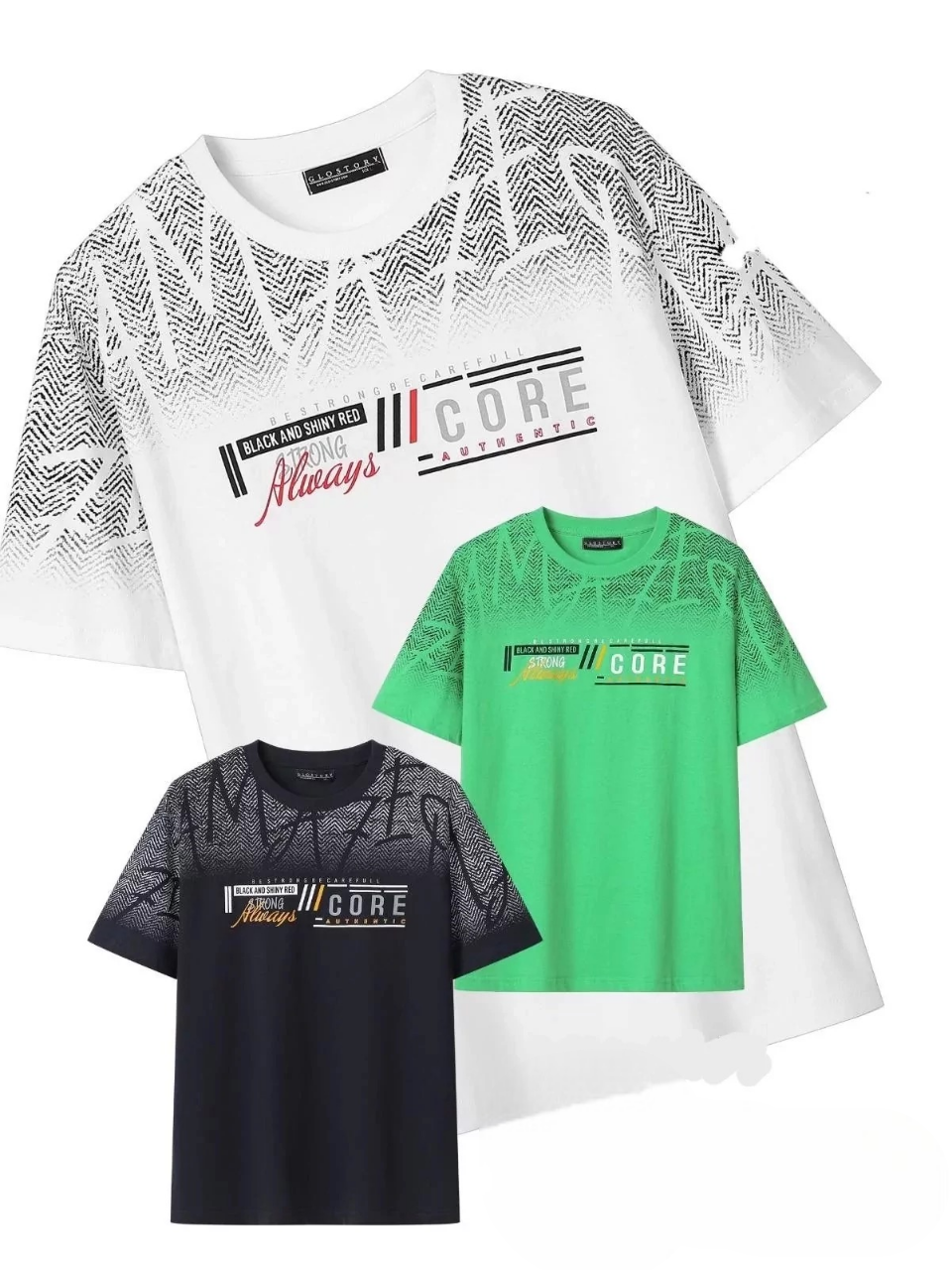 Чоловіча футболка в різних кольорах із принтом CORE, фото 1