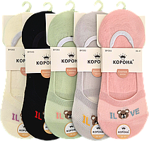 Жіночі бавовняні слідки Корона - 20.00 грн./пара (BY593)