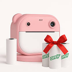 Дитяча камера миттєвого друку + Подарунок 3шт Термопапір наклейка / Дитяча фотокамера / Дитячий фотоапарат
