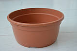 Горщик-миска для хризантем 3 л-22 см (теракот) Україна, фото 2