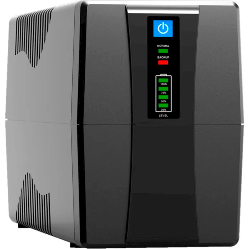 ДБЖ FrimeCom V-2000 LED, Line Int., AVR, 3 x євро, LED, метал ( Чорний ) DS