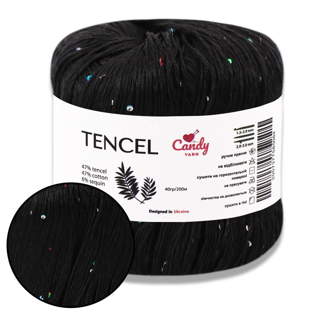 Candy-Yarn Tencel, Чорний No105