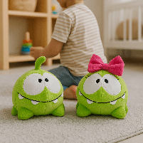 Набор мягких игрушек Ам Ням и Ам Няша 20 см - герои игры Cut the Rope (00278-55), фото 4