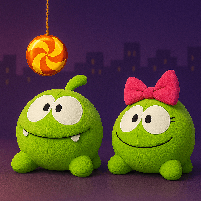 Набор мягких игрушек Ам Ням и Ам Няша 20 см - герои игры Cut the Rope (00278-55), фото 9