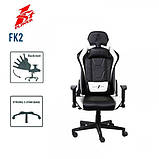 Крісло для геймерів 1stPlayer FK2 Black-White Білий DS, фото 3