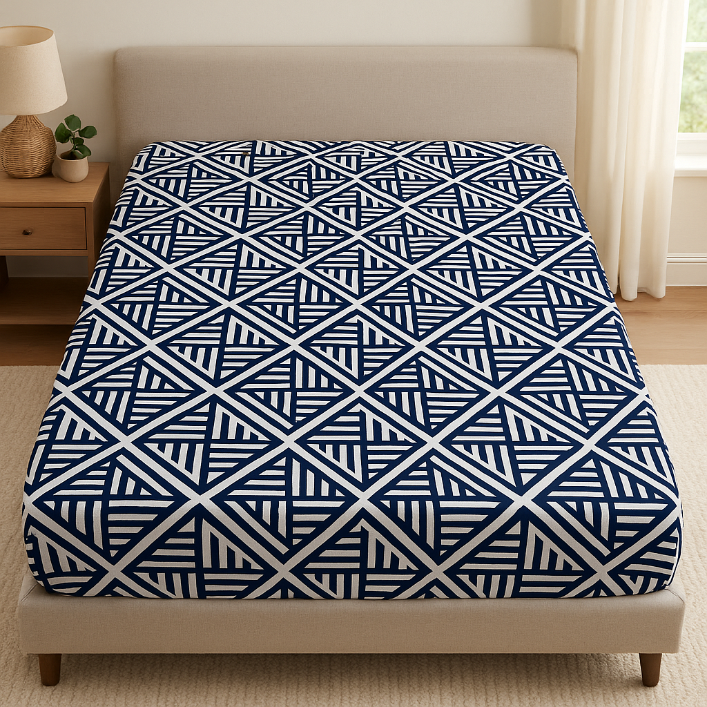 Простирадло на резинці двоспальне "Інфініті" | Бязь 160х200 см, фото 1