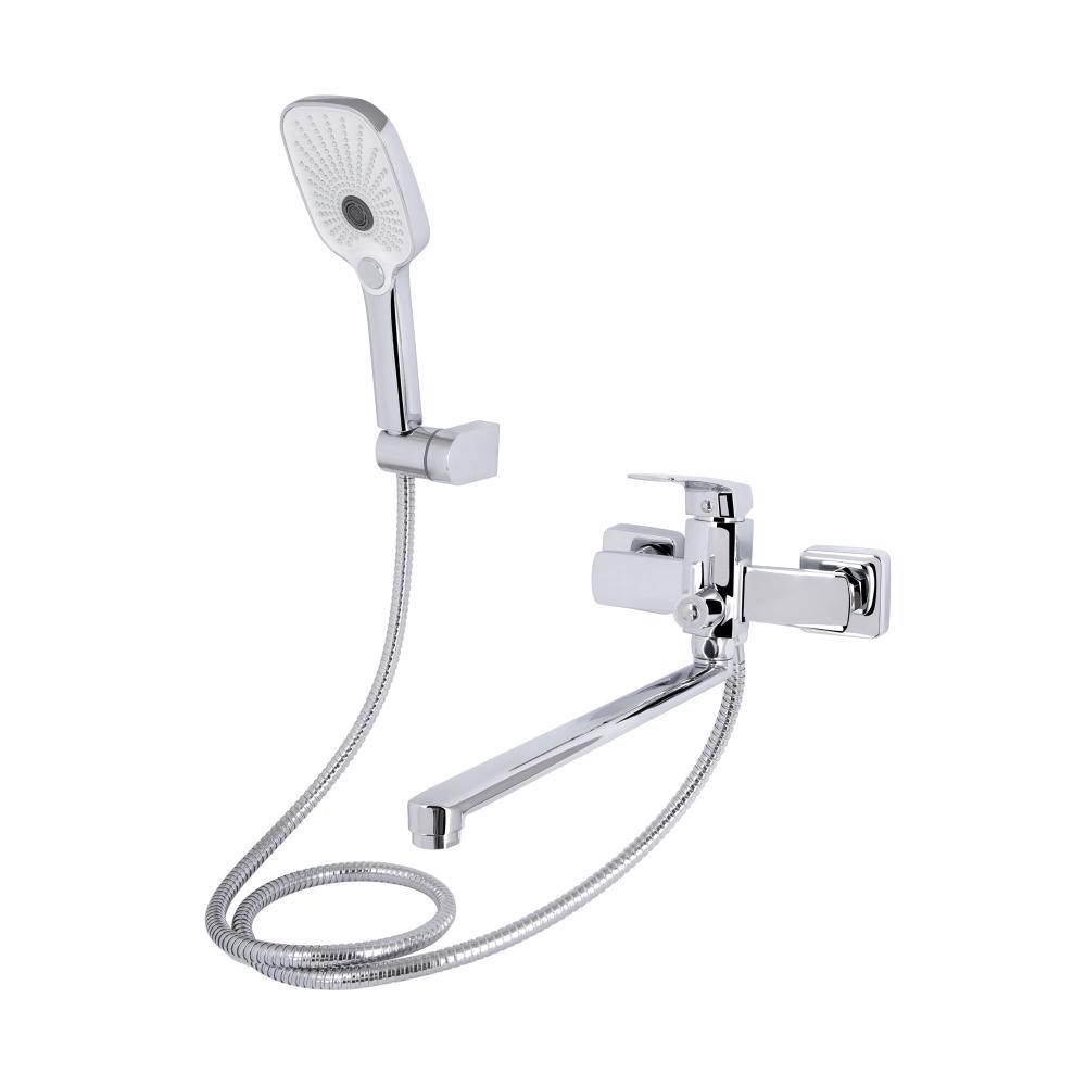 Tern Змішувач для ванни , латунь Chrome (k30) з поворотним виливом і душовим гарнітуром QTTER260CRM47587 Qtap, фото 1