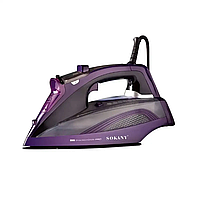 Праска з парою Sokany SK-11031 2400 Вт металокераміка автовимкнення 400 мл Фіолетова, Праска для одягу