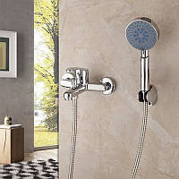 Хромований змішувач кран для ванни з неіржавкої сталі з душем виливом Aqua Jet Elite