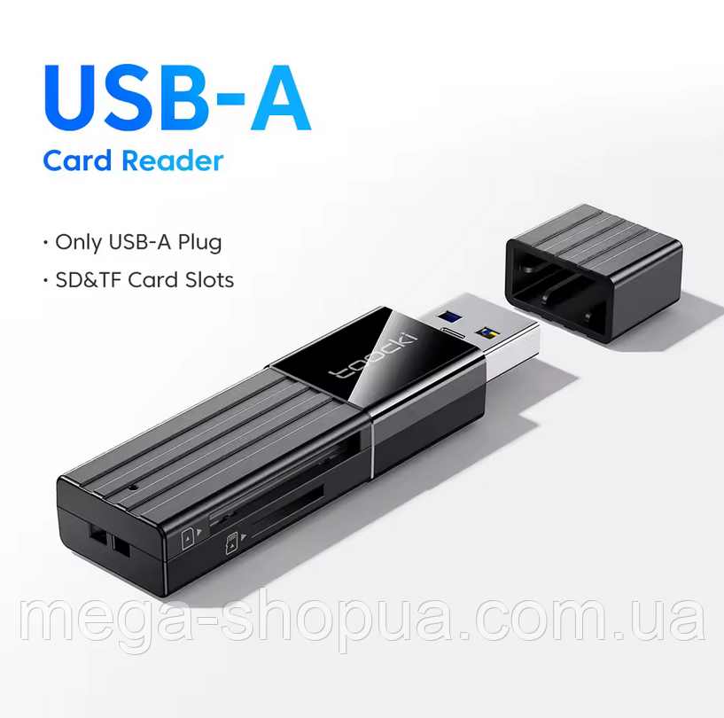 Універсальний кард-рідер 2 в 1 OTG USB2.0 microUSB MicroSD TF SD — Картридер зчитувач флеш-карт FDG87