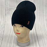 М 89032. Шапка подвійна без фліса для хлопчиків, різні кольори, 4-12 років, фото 4