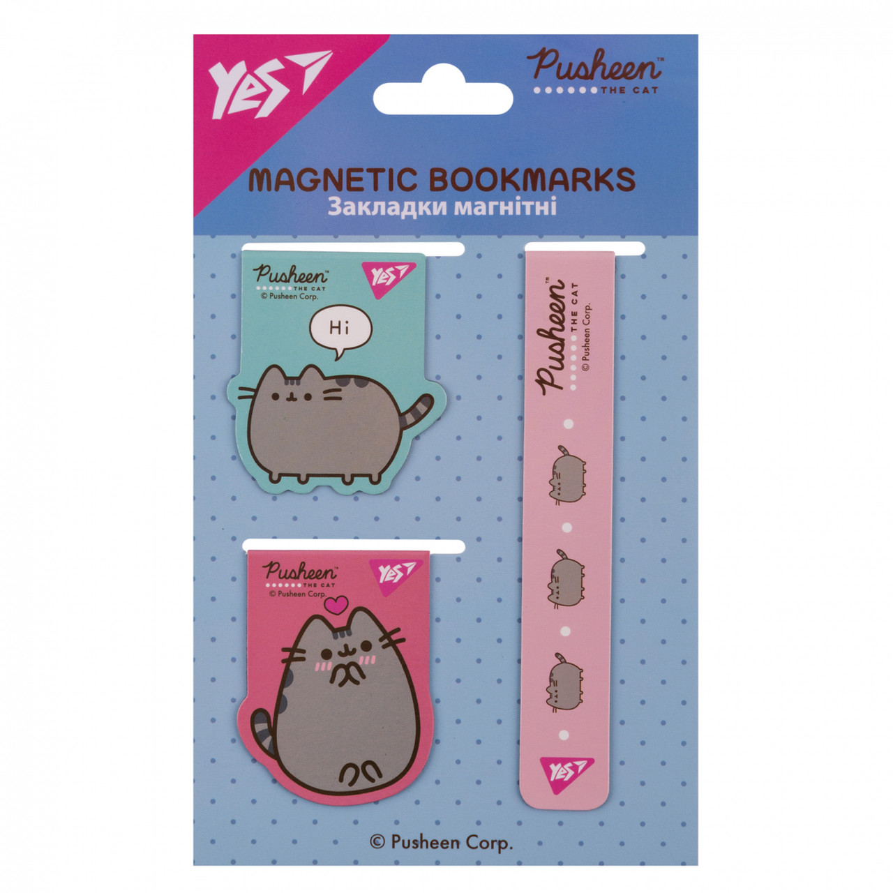 Закладки магнітні Yes "Pusheen", 3 шт 708350, фото 1