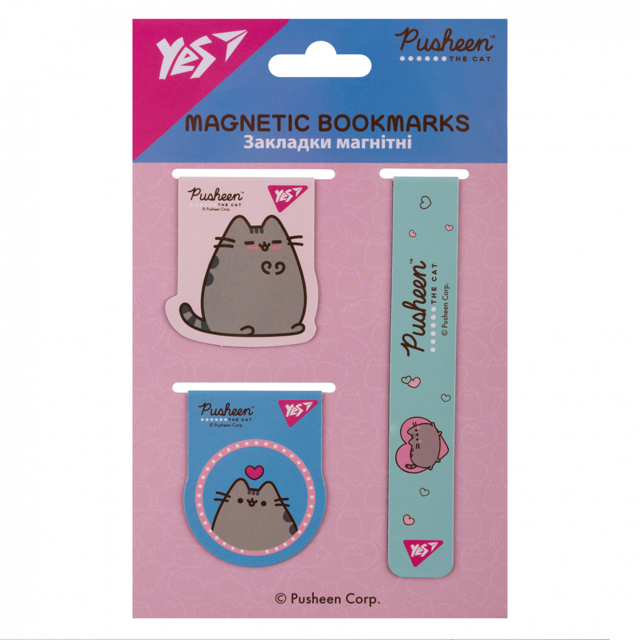 Закладки магнітні Yes "Pusheen", 3 шт 708349, фото 1