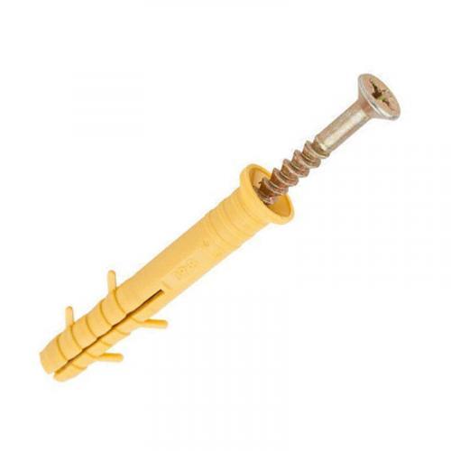 Дюбель 6х60-П поліпропілен потайний з металевим ударним шурупом (пак/100шт) Ny95506229