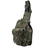Сумка тактическая через плечо, органайзер армейский 14х20х28см пиксель