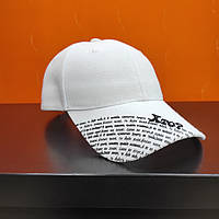 Біла кепка бейсболка унісекс напис вишивка Україна