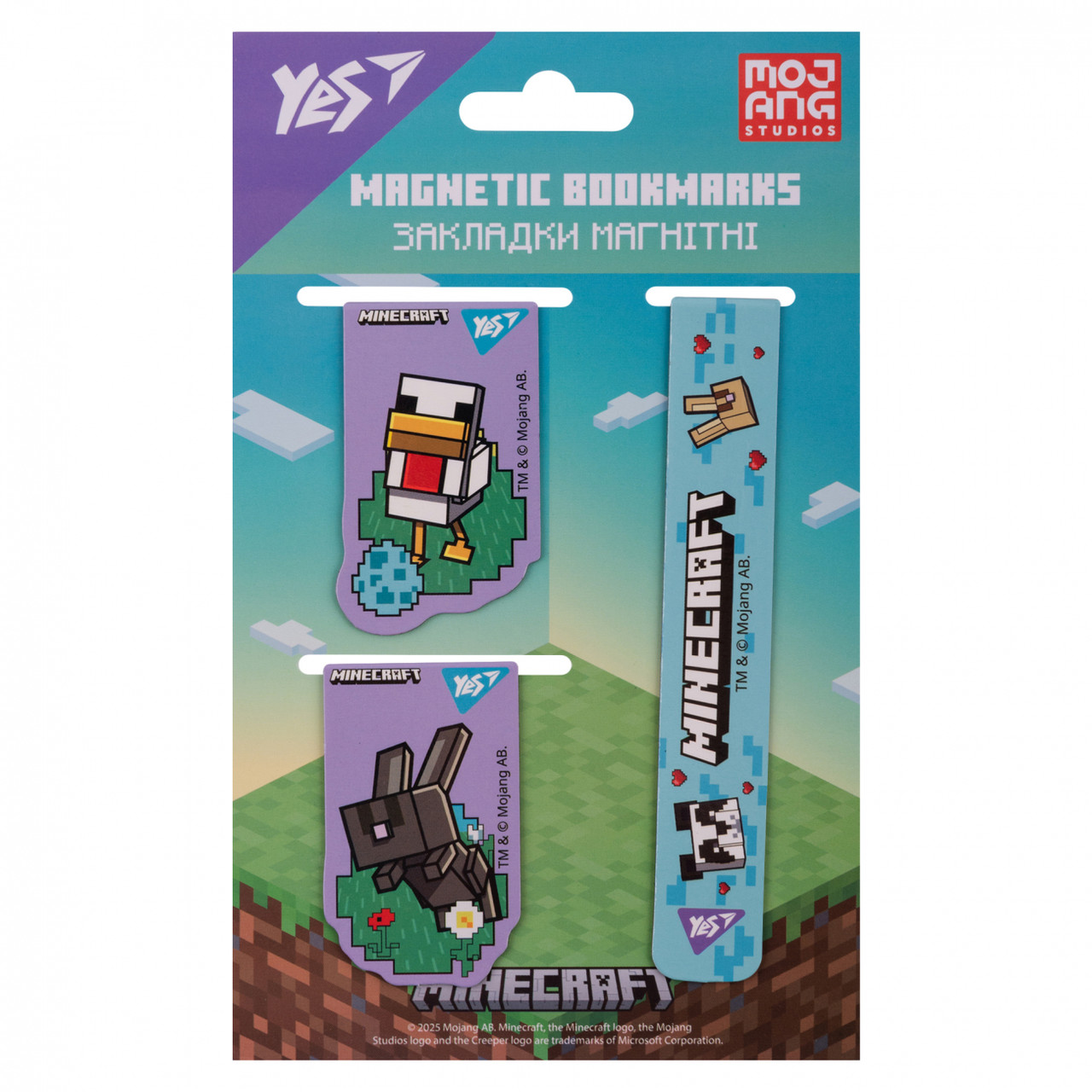 Закладки магнітні Yes "Minecraft.Spring", 3 шт, 708344, фото 1