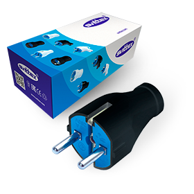 SV-105Ч Вилка штепсельна пряма з заземленням чорна