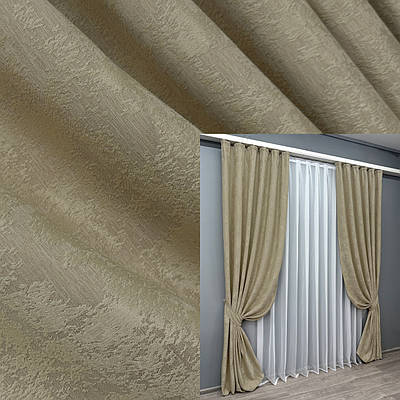 Штори жакард (2шт. 1,5х2,75м.) колекція "Sultan XO" Туреччина. Колір золотистий. Код 1284ш 33-0131