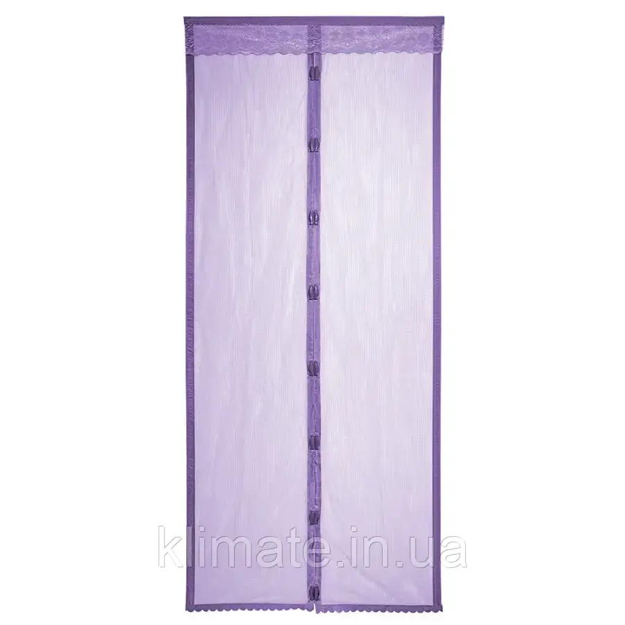 Москітна сітка на магнітах антимоскітна штора на двері 100 х 210 см фіолетова, фото 1