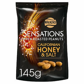 Арахіс Walkers Sensations Peanuts Californian Honey & Salt 145g