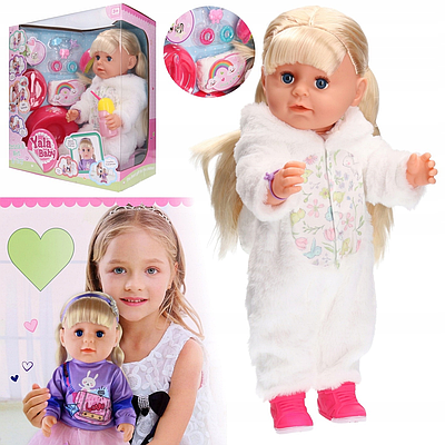 Реалістичний великий пупс 45 см з пляшечкою горщиком одягом Лялька малюк шарнірна з функцією плачу і горщика