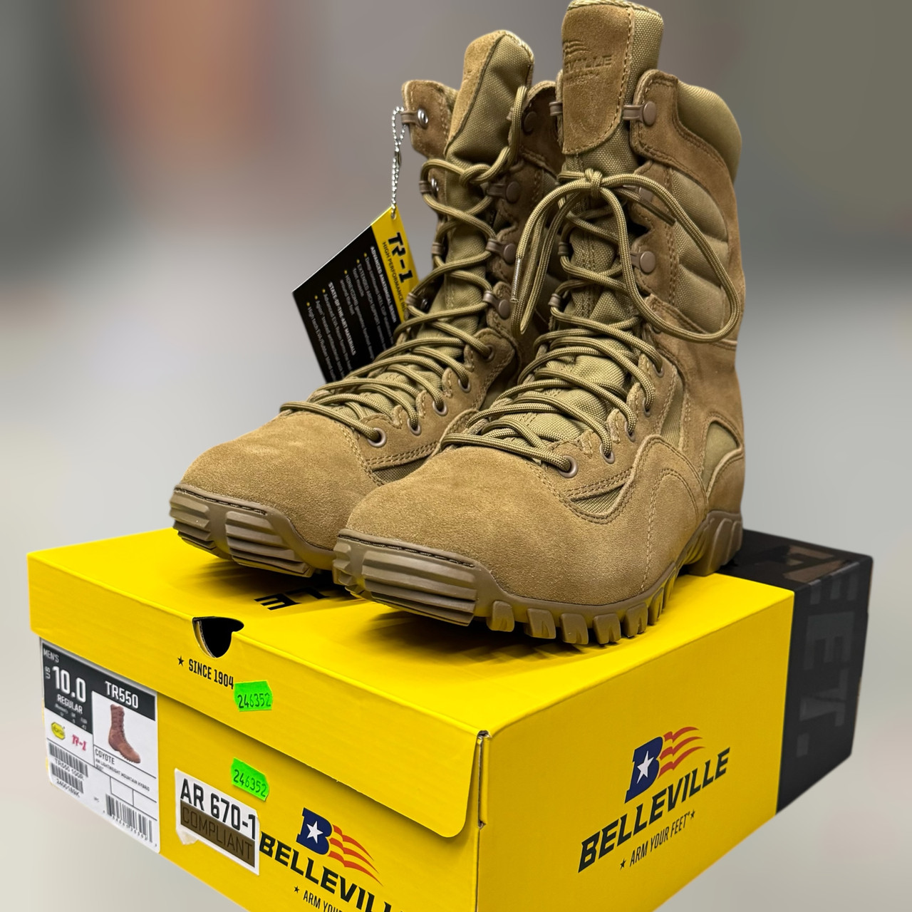 Берці Belleville KHYBER TR550 Hot weather multi-terrain boot, розмір 9/42, колір Койот, стандарт армії США (TR550 090R)