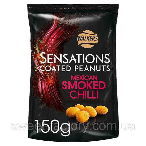 Арахіс Walkers Sensations Peanuts Mexican Smoked Chilli 150g, фото 1
