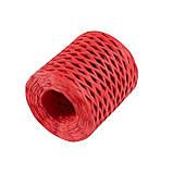 Пряжа рафія для в'язання 3.5 мм червоний колір для в'язання сумок, фото 2