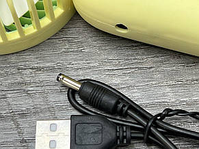 Ручний вентилятор HQ66-19 Mini акумуляторний із USB-зарядкою Салатовий, фото 4